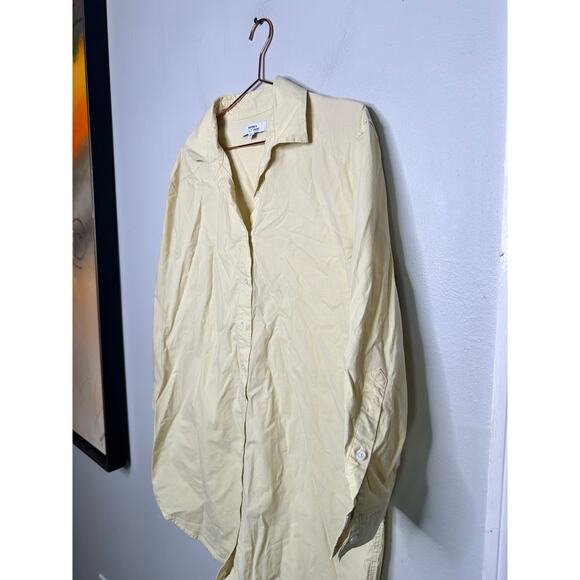 SAUNDERS x RTR Butter Yellow Collared Neck Oversized Button Up Dress Size 10 - Picture 7 of 16
